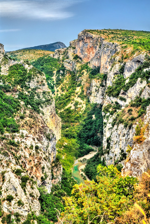 The Verdon Gorge, a deep canyon in Provence, Franceの写真素材