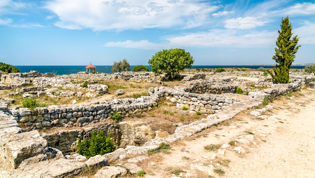 Ruins of Chersonesus, an ancient greek colony. Sevastopol, Crimeaの写真素材