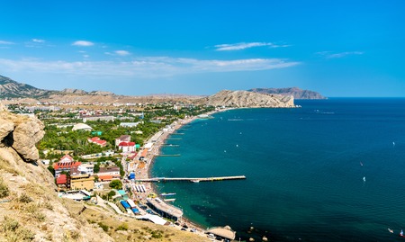 The Black Sea Shore at Sudak, Crimeaの写真素材