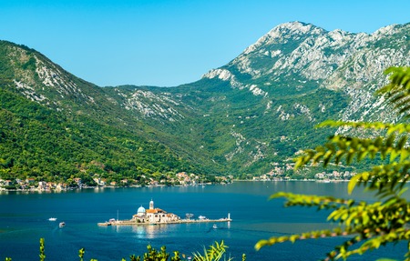 Our Lady of the Rocks Island in the Bay of Kotor, Montenegroの写真素材