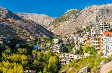 View of Zahle, the capital of Beqaa Governorate of Lebanonの写真素材