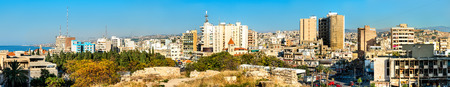 Panorama of Sidon town in Lebanonの写真素材