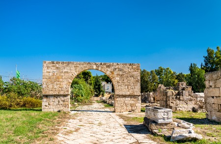 Byzantine Arch at the Al-Bass Tyre necropolis in Lebanonの写真素材