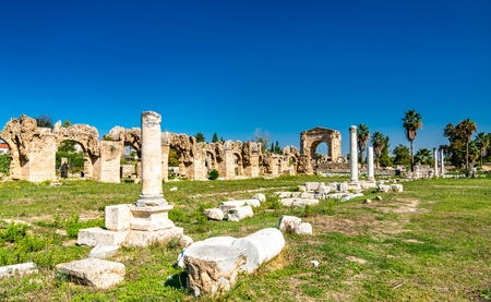 Roman Aqueduct in Tyre, Lebanonの写真素材