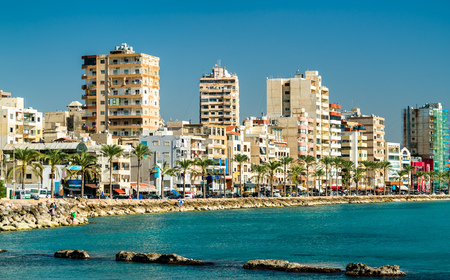 Seaside of Tyre in Lebanonの写真素材