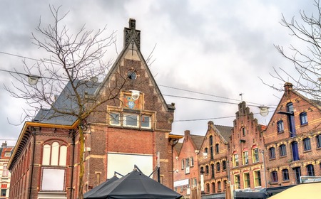 Traditional houses in Arnhem, Netherlandsの写真素材