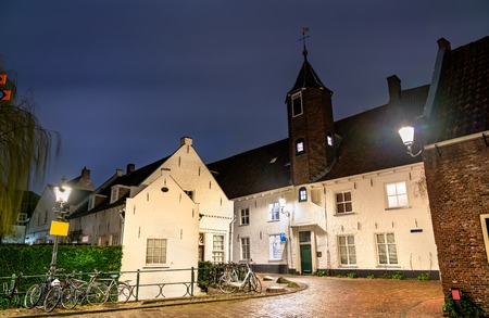 Traditional Dutch houses in Amersfoort, the Netherlandsの写真素材