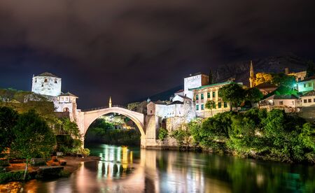 The Old Bridge in Mostar, Bosnia and Herzegovinaの写真素材