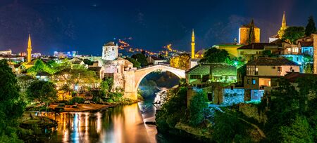 The Old Bridge in Mostar, Bosnia and Herzegovinaの写真素材