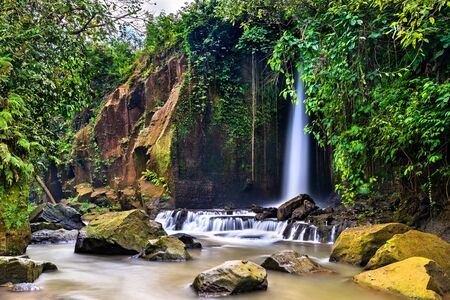 Sumampan Waterfall in Bali, Indonesiaの写真素材