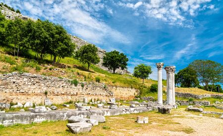 Ruins of the ancient city of Philippi in Greeceの写真素材