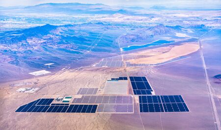 Solar power plants in the Mojave Desert - Nevada, USA