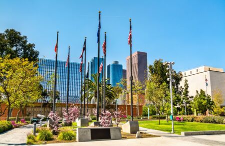 Court of Historic American Flags in Grand Park, Los Angeles