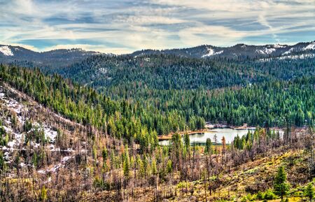View of Hume Lake within Sequoia National Forest in California