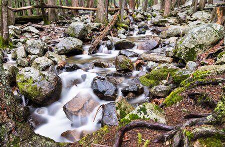 Bridalveil Creek in Yosemite Valley, Californiaの写真素材