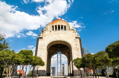 The Monument to the Revolution in Republic Square, Mexico Cityの写真素材