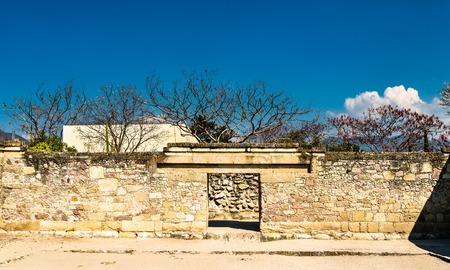 Zapotec ruins at the Mitla Archaeological Site in Oaxaca, Mexicoのeditorial素材