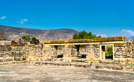 Zapotec ruins at the Mitla Archaeological Site in Oaxaca, Mexico