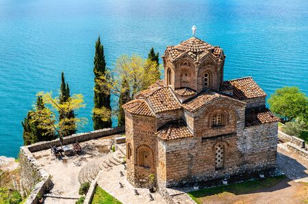 Saint John the Theologian Church at Kaneo - Lake Ohrid, Macedoniaの写真素材