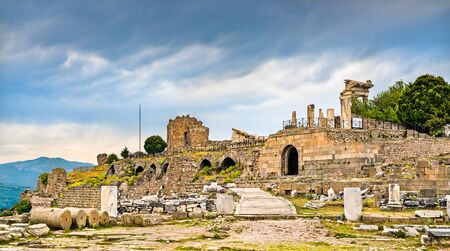 Ruins of the ancient city of Pergamon in Turkeyの写真素材