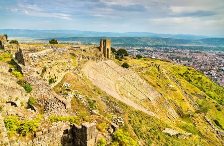Ruins of the ancient city of Pergamon in Turkeyの写真素材