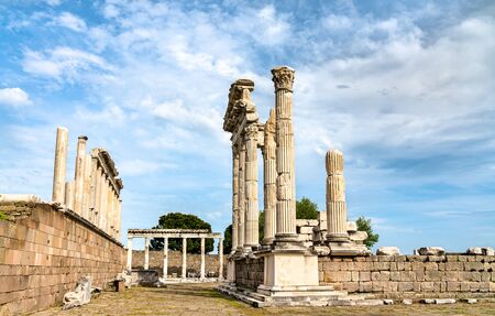 The Temple of Trajan in Pergamon, Turkeyの写真素材