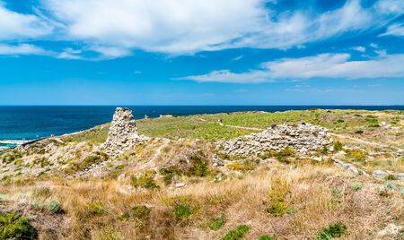 Ruins of Chersonesus, an ancient greek colony in nowadays Sevastopol, Crimeaの写真素材