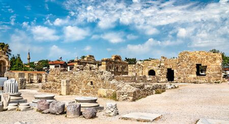Ruins of the ancient town of Side in Turkeyの写真素材