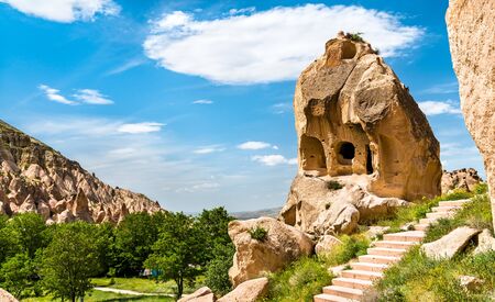 Remains of the Zelve Monastery Complex in Goreme National Park - Cappadocia, Turkeyの写真素材