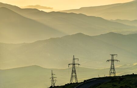 Landscape of the Caucasus Mountains at Vorotan Pass in Armenia