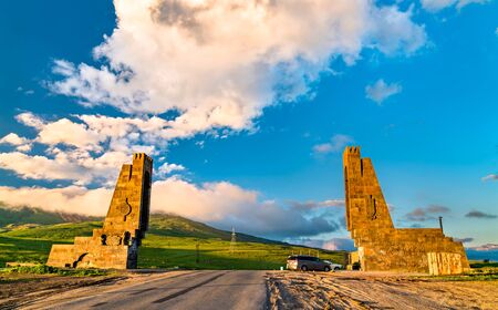 Caucasus Landscape at Vorotan Pass in Armeniaの写真素材