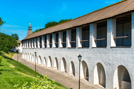 Walls of Astrakhan Kremlin in Russiaのeditorial素材