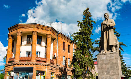 Statue of Stepan Shahumyan, a Bolshevik revolutionary and politician. Gyumri, Armeniaのeditorial素材
