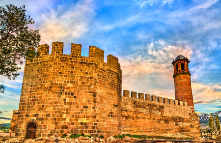 View of Erzurum Castle in Eastern Anatolia, Turkeyのeditorial素材