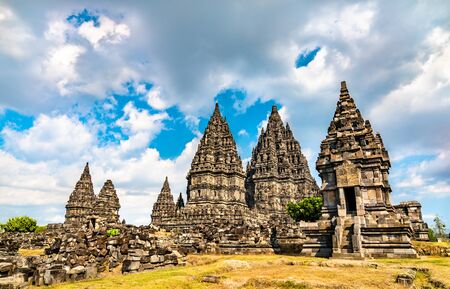 Prambanan Temple near Yogyakarta in Indonesiaの写真素材