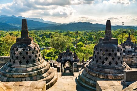 Borobudur Temple in Central Java, Indonesiaの写真素材