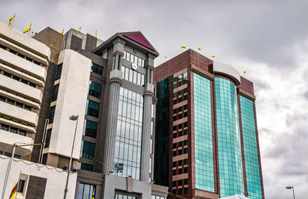 Architecture of downtown Bandar Seri Begawan, Bruneiのeditorial素材