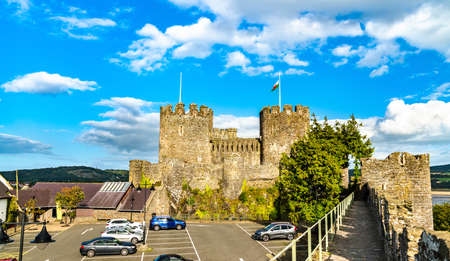 Conwy Castle in Wales, United Kingdomのeditorial素材