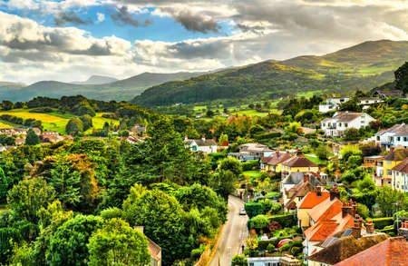 Cityscape of Conwy in Wales, UKのeditorial素材