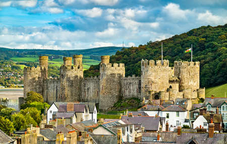 Conwy Castle in Wales, United Kingdomのeditorial素材