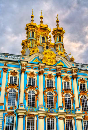 Church of the Resurrection at the Catherine Palace in Pushkin near St. Petersburg, Russiaのeditorial素材