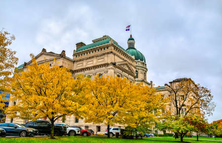 The Indiana Statehouse in Indianapolisのeditorial素材