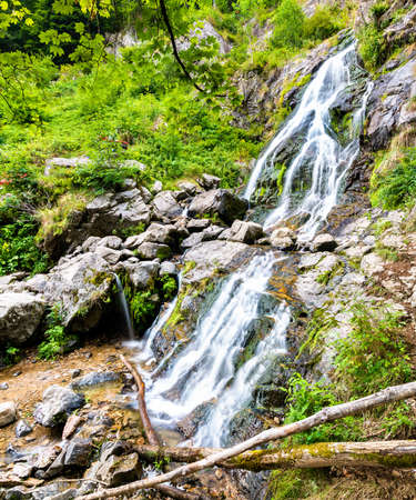 Todtnau Waterfall in the Black Forest Mountains, Germanyの写真素材