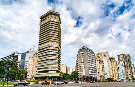 Buildings in Downtown Buenos Aires, Argentinaの写真素材