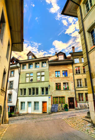 Architecture of Fribourg in Switzerlandの写真素材
