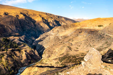 Aerial view of the Andes Mountains in Peru