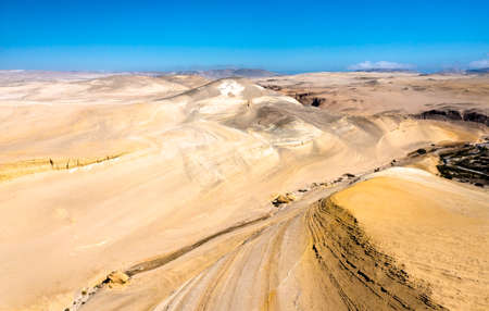 Aerial view of the Canyon of the Lost in Ica, Peruの写真素材