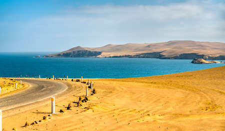 Landscape of Paracas National Reserve in Peruの写真素材