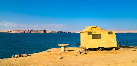 Old caravan at Paracas National Reserve in Peruの写真素材