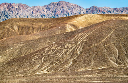 Aerial View of Palpa Geoglyphs in Peruの写真素材